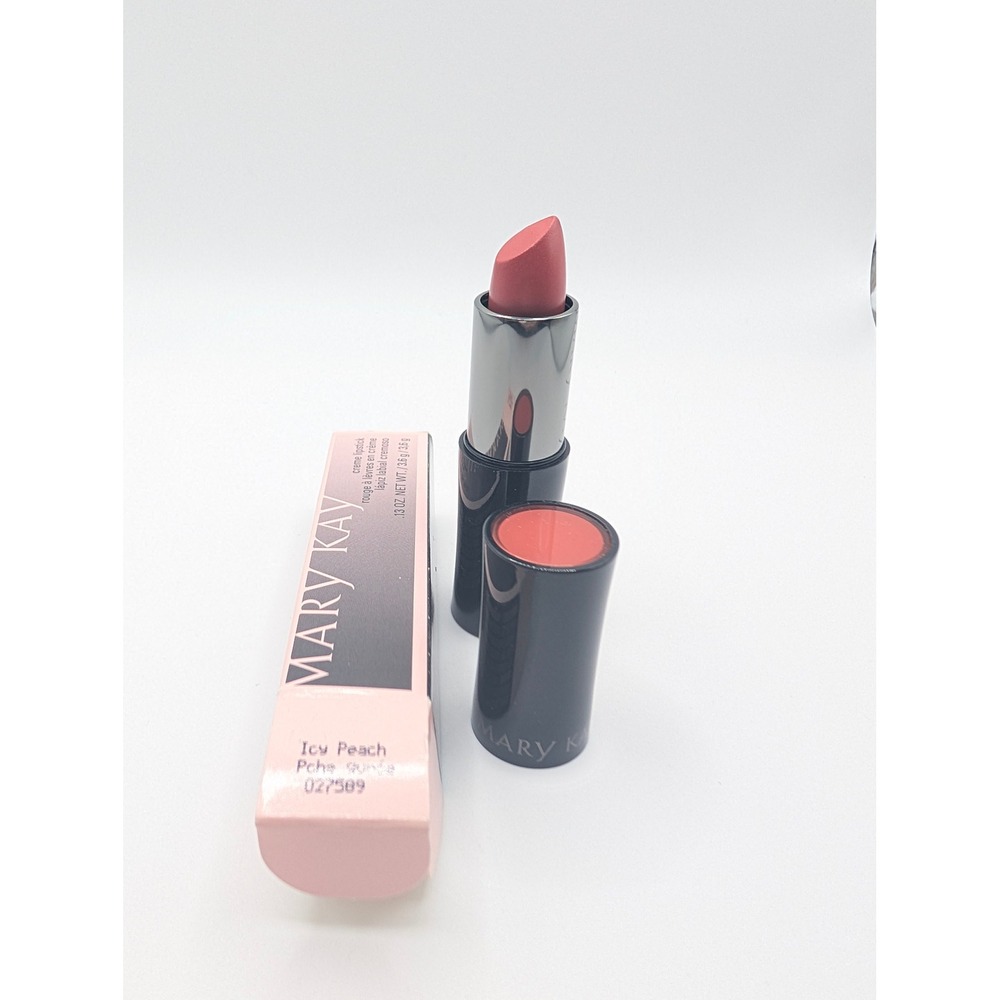 Mary Kay Creme Lipstick Icy Peach 027589 Peche Givree Shimmer Peach Pink New Box